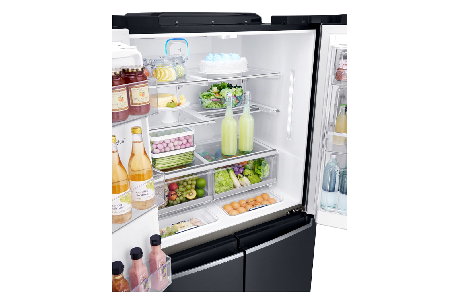 LG 910L French Door Fridge, with InstaView Door-in-Door®, in Matte Black Stainless Steel, GF-V910MBSL